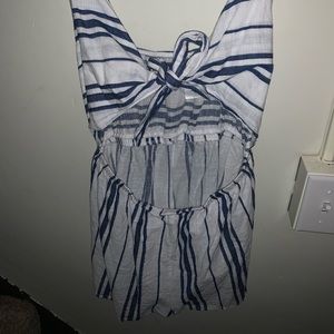 Stripped cut out romper